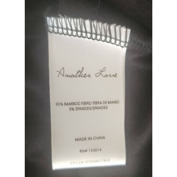 Another Love brand, bamboo fiber, black midi dress - Picture 7 of 9
